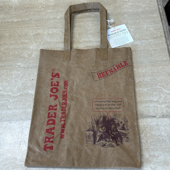 Trader Joe’s Reusable Collectible Washable Paper Grocery Bag - Picture 1 of 9